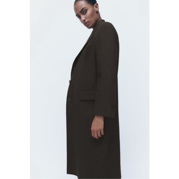 ZARA RUSTIC LINEN BLEND COAT - LIMITED EDITION - Picture 3 of 10